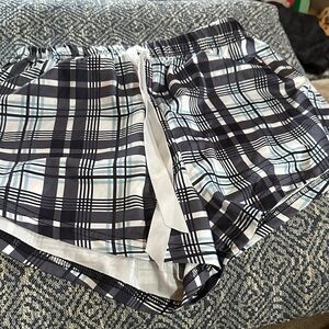 Plaid Women's Shorts in Black and White
